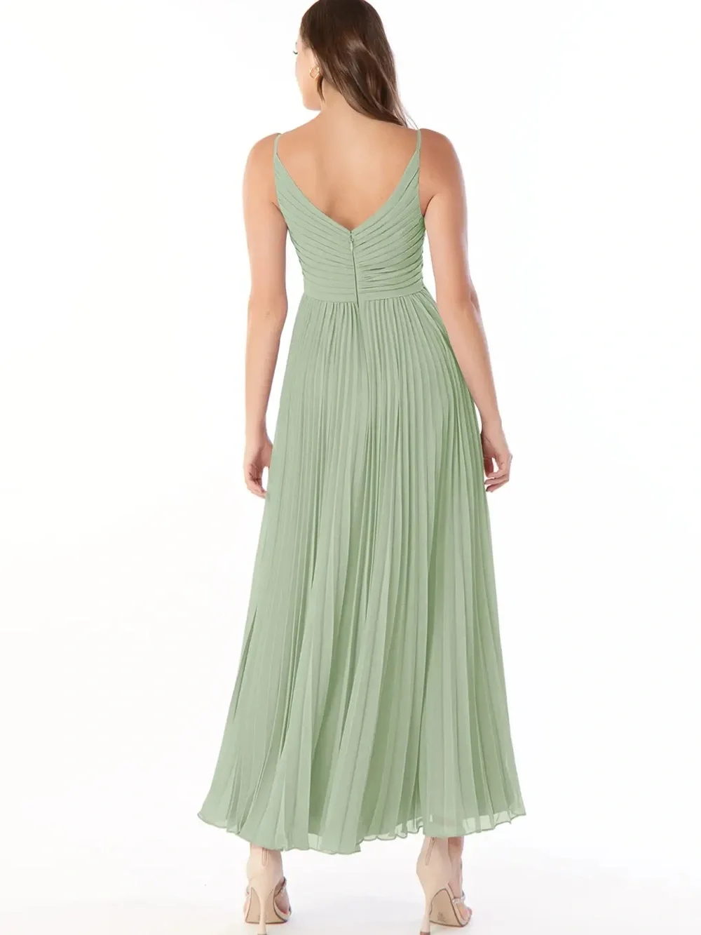 Azazie Raychelle - Dusty Sage size 8